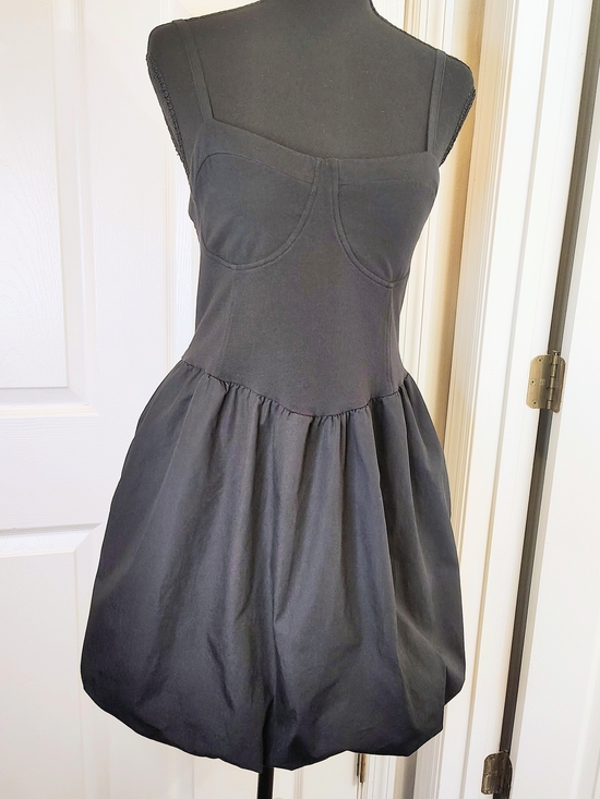 Madden Nyc Dresses & Skirts - Madden NYC Black Balloon Bubble Hem Summer Mini Dress Festival Y2K Ballet Large
